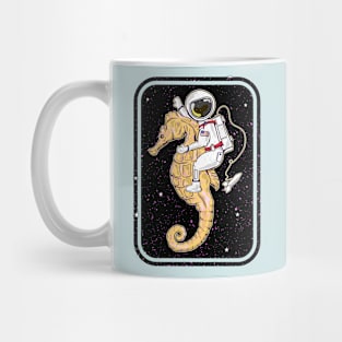 Astronaut riding a seahorse Mug